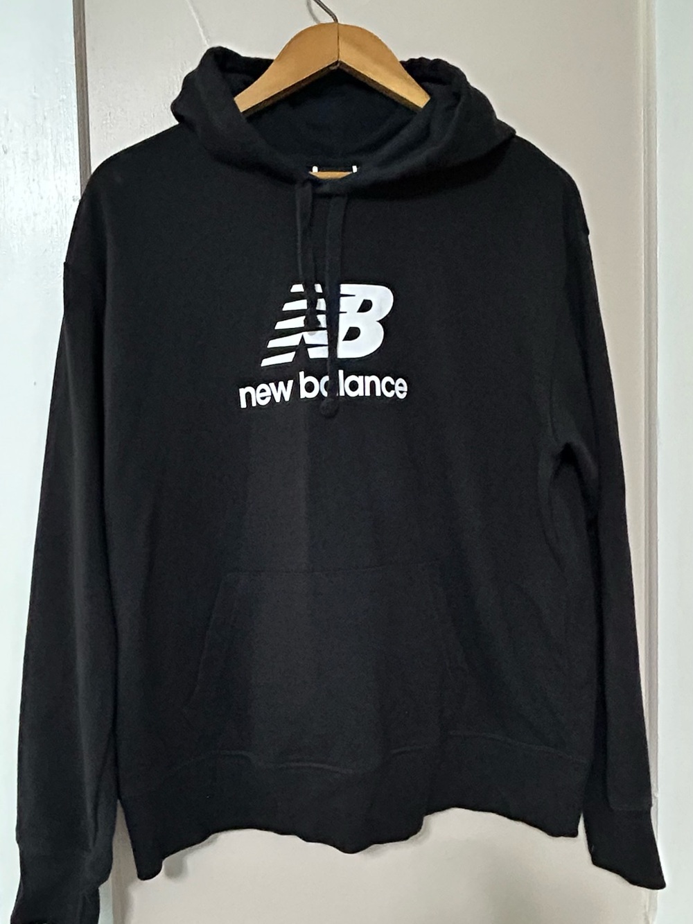 New Balance Black Hoodie with White Logo